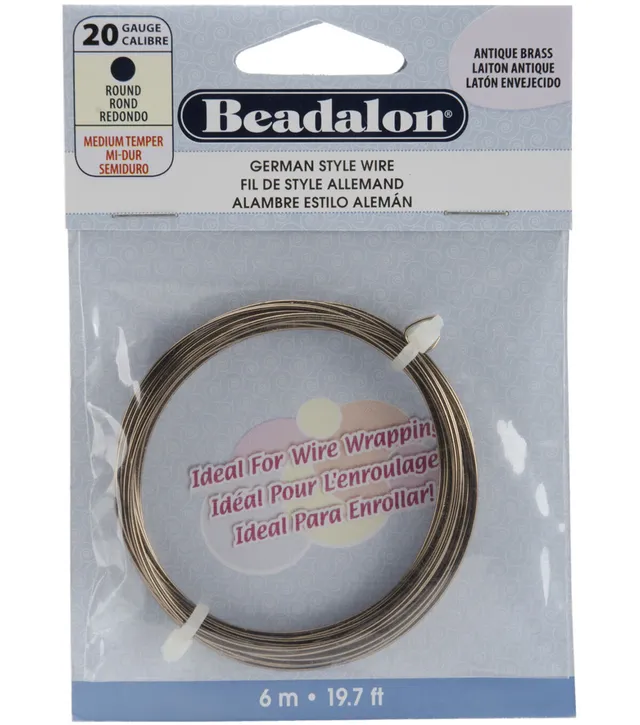 Beadalon German Style Wire-Copper Round - 20 Gauge, 19.7