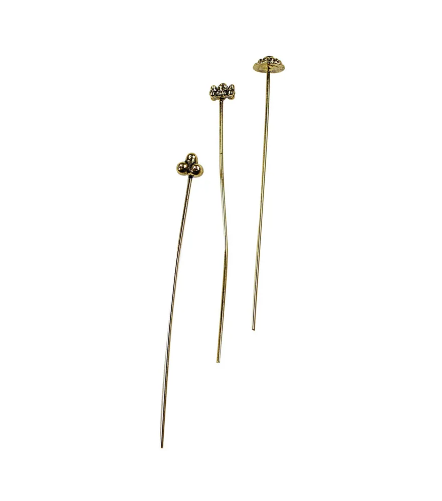 Decorative Head Pins For Jewelry Making, 16pc
