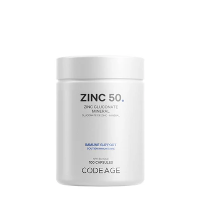 Codeage Zinc 50 - 100 Capsules (100 Servings)