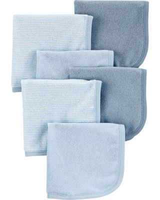 Baby Blue 6-Pack Wash Cloths | carters.com