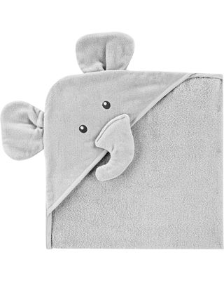 Baby Grey Elephant Hooded Towel | carters.com