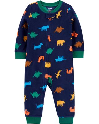 Baby Rouge Pyjama 1 pièce à pieds en molleton ourson | carters.com