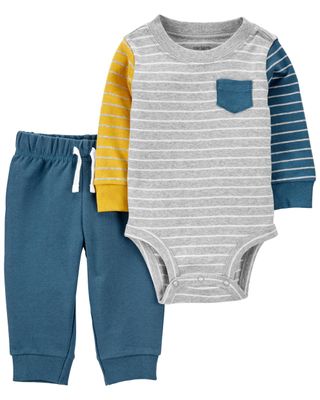 Baby 2-Piece Henley Bodysuit Pant Set | carters.com