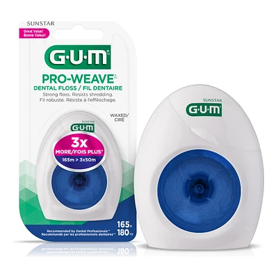 GUM ButlerWeave Dental Floss - Waxed - 165m