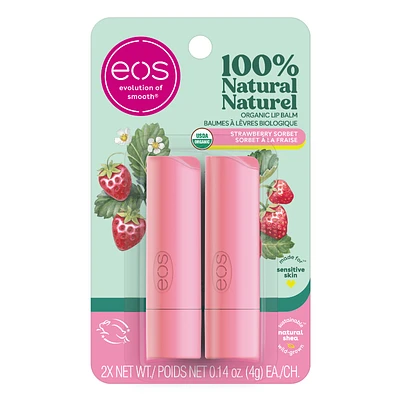 eos Lip Balm - Strawberry Sorbet - 2 x 4g