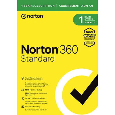 Norton 360 Standard - 1 Device/1 Year - 21400080
