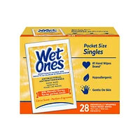 Wet Ones Anti-Bacterial Wipes Singles- Citrus - 28s