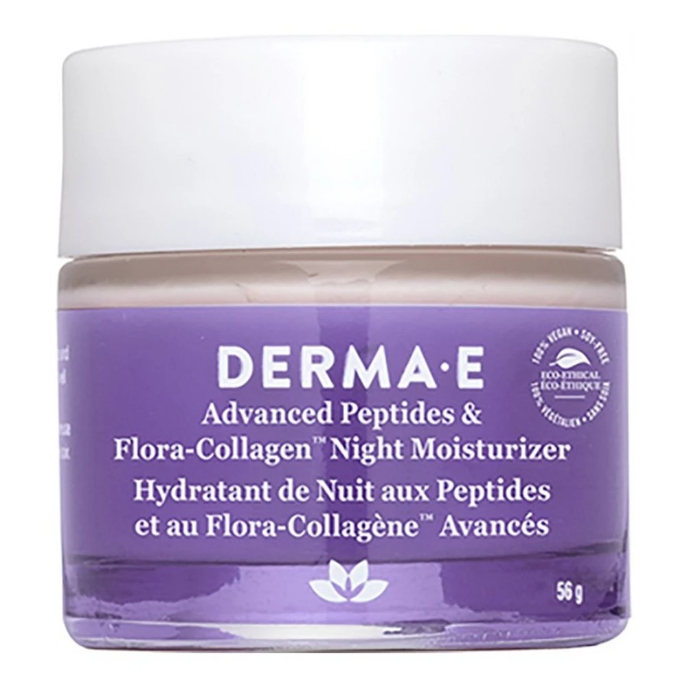 DERMA E Advanced Peptides & Flora-Collagen Night Moisturizer - 56g