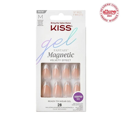 Kiss gel FANTASY Magnetic Sculpted Nail Set - Medium - Almond - North Coast - 28's