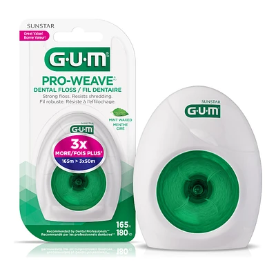 GUM ButlerWeave Dental Floss - Mint Waxed - 165m