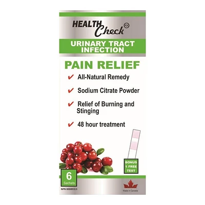 Health Check Rx Urinary Tract Infection Sodium Citrate Sachets - 6's
