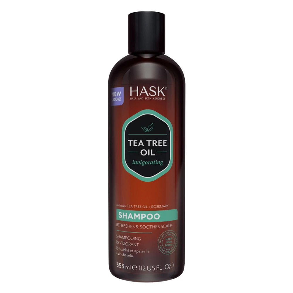Hask Tea Tree Oil & Rosemary Shampoo - 355ml