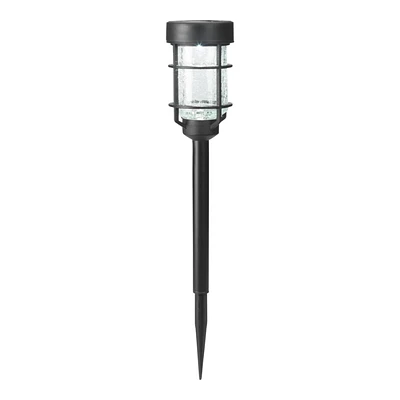 Moonrays Solar Waffle Glass Lens Stake Light - 37X8.7X8.7cm