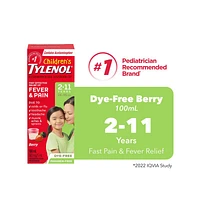 Tylenol* Children's Suspension Liquid - Dye Free Berry - 100ml