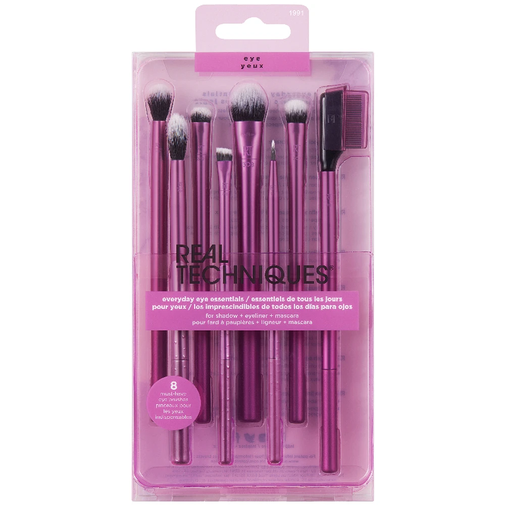 Real Techniques Everyday Eye Essentials Makeup Brush Kit - 8 piece