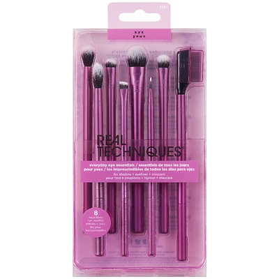 Real Techniques Everyday Eye Essentials Makeup Brush Kit - 8 piece