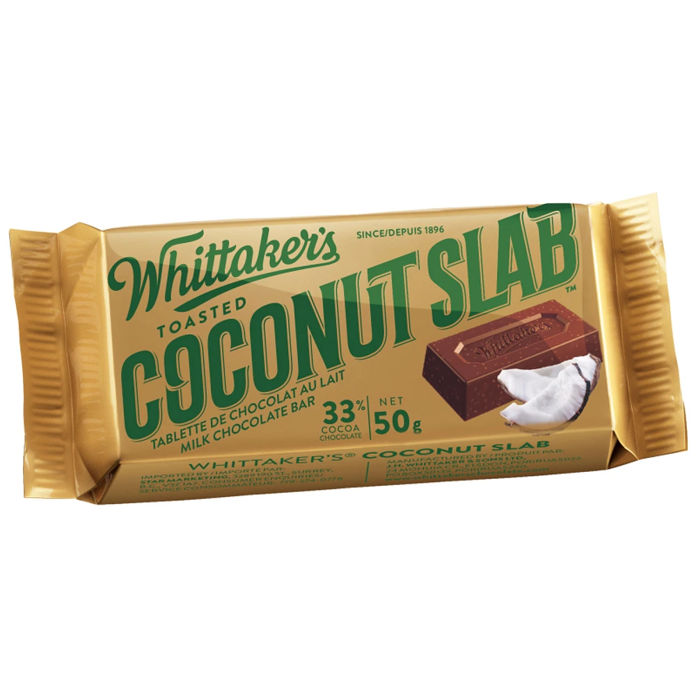 Whittakers Chocolate WHITTAKER'S COCONUT SLAB 50G