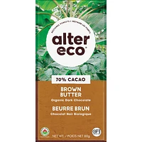 Alter Eco Deep Dark Salted Organic Chocolate -70% Cacao - Brown Butter - 80g