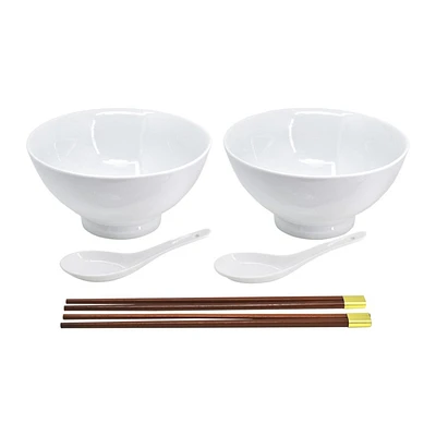 BIA Noodle Bowl Set - White - 6 piece