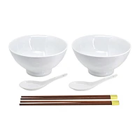 BIA Noodle Bowl Set - White - 6 piece