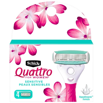 Schick Quattro F/WOMEN SENS. 4'S/REFILLS