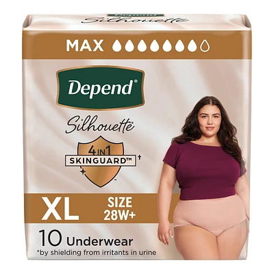 Depend Silhouette Incontinence Pants for Women - Maximum - Large - Pink