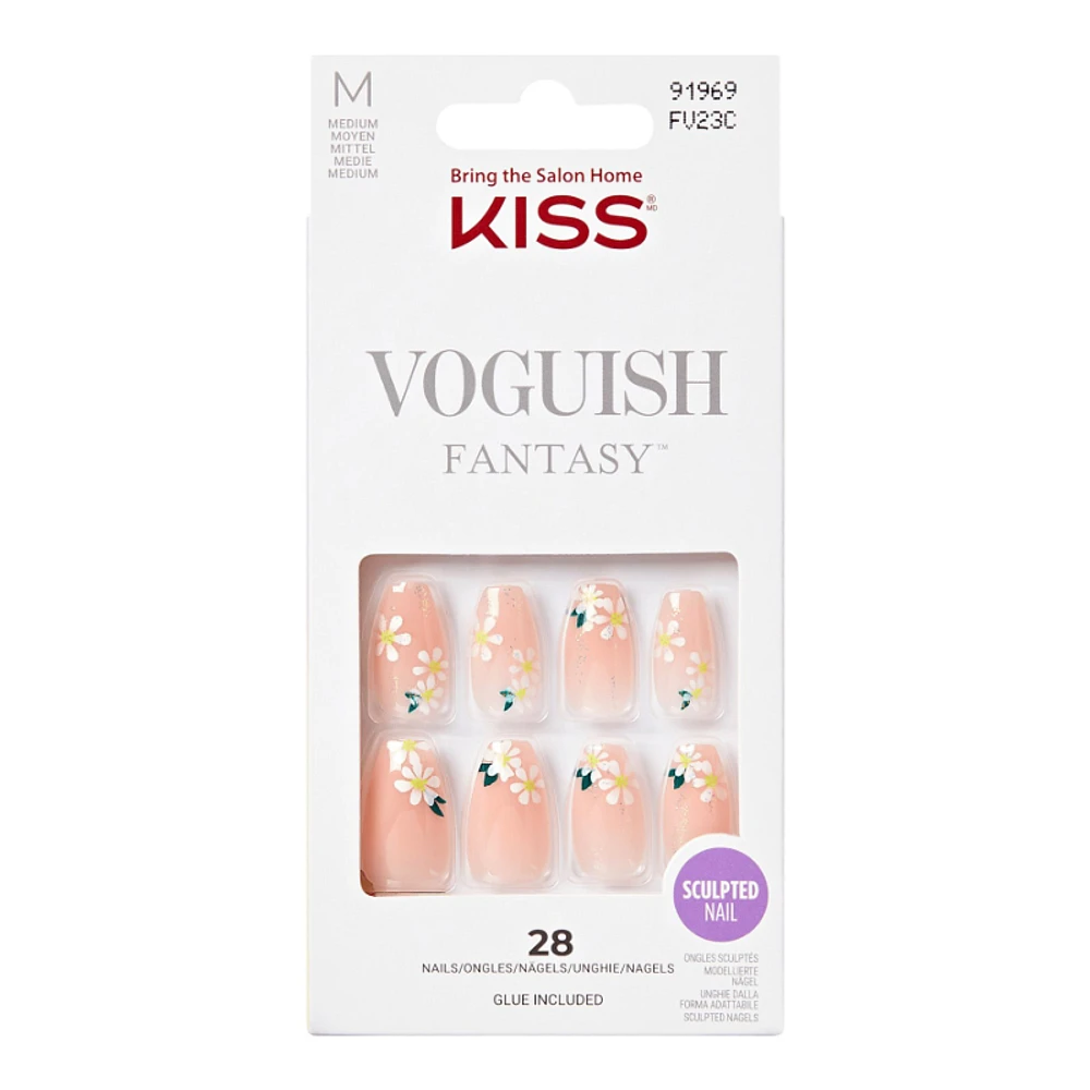 KISS VOGUISH Fantasy False Nails Kit - Medium - Coffin - 4 Wheel Drive - 28's