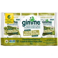 GimMe Organic Premium Roasted Seaweed - Olive Oil - 6x5g