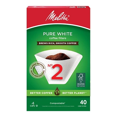 Melitta Coffee Filters - No.2 - White - 40s