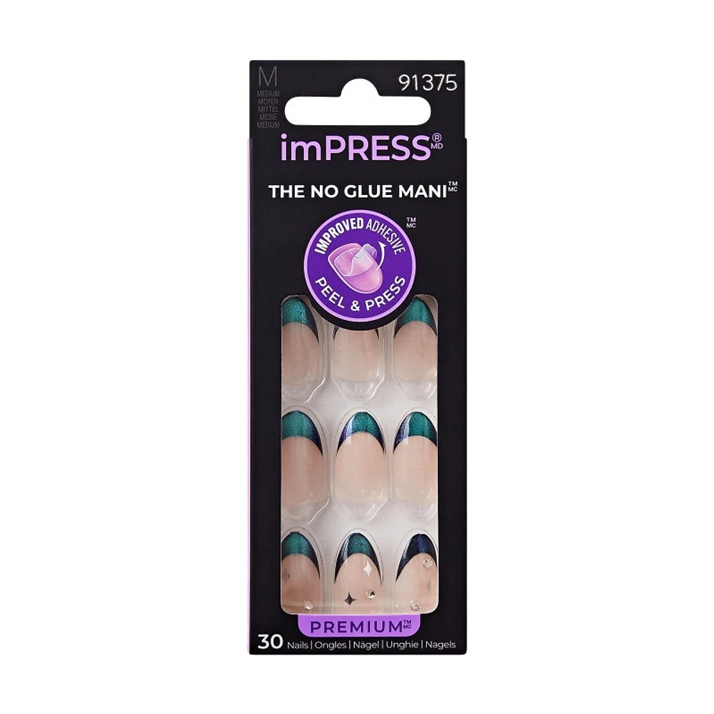 ImPRESS Press-on Manicure Premium False Nails Kit - Medium - Almond - Visions - 30's