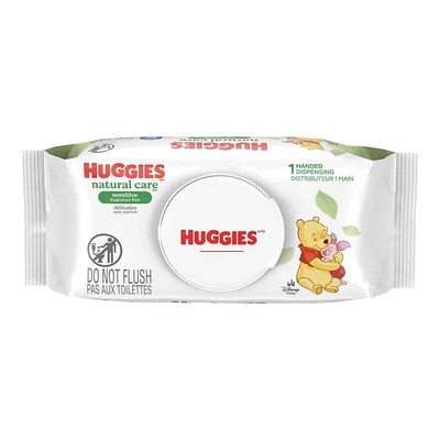 Huggies Natural Care Baby Cleaning Wipes - Fragrance Free - 56 Wipes