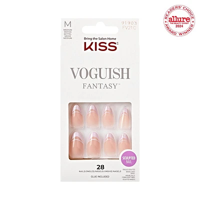 Kiss Voguish Fantasy Nails On Point - Medium - Rainy Night - 28s
