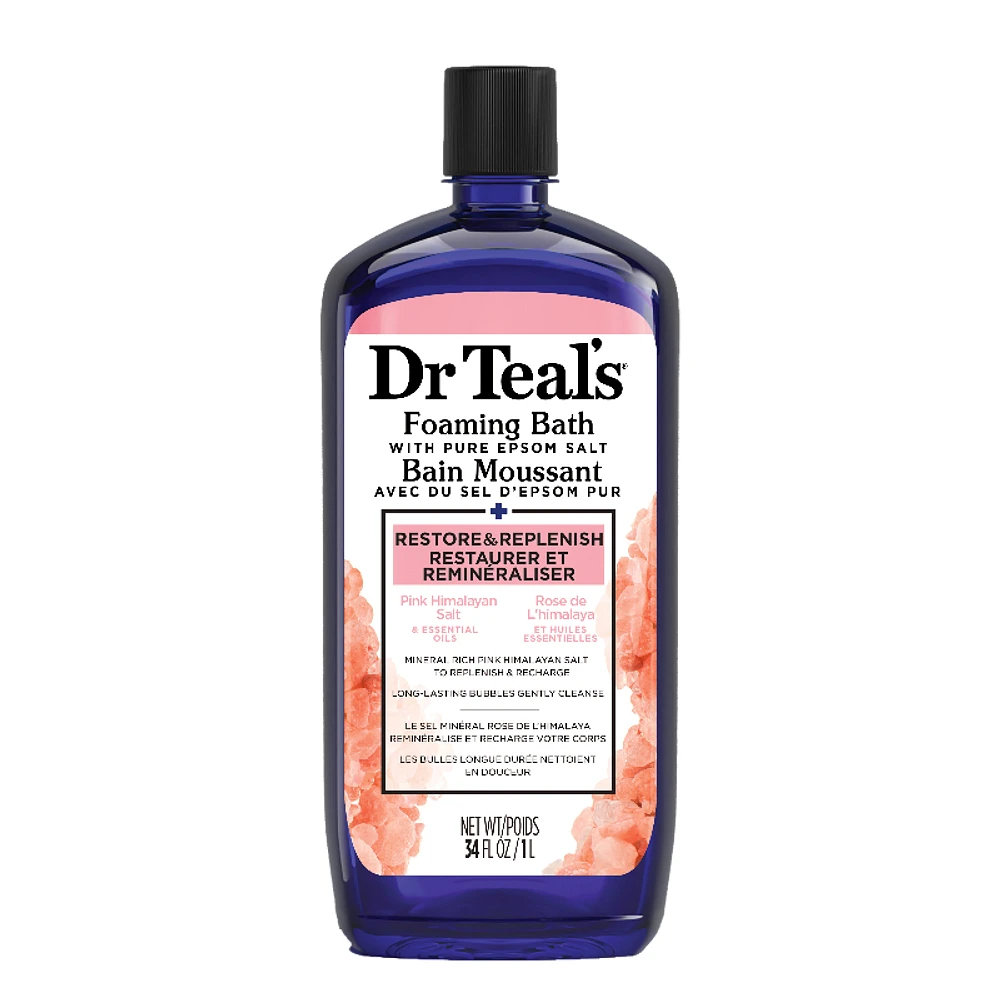 Dr Teal's Pink Himalayan Foaming Bath - Restore & Replenish - 1000ml