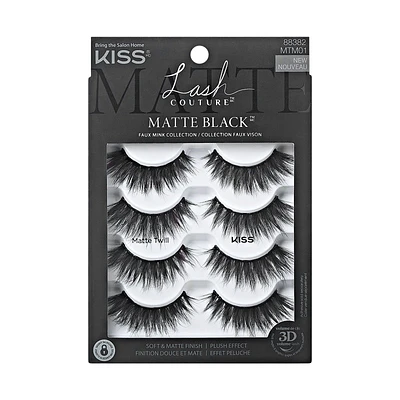 KISS Lash Couture False Lashes - Matte Black - 4 pairs