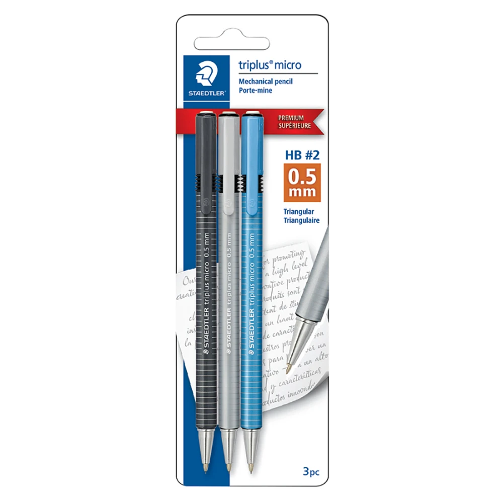 Staedtler Triplus Micro Mechanical Pencil - 0.5mm - 3 Pack