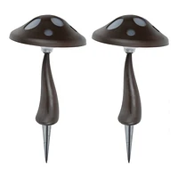 Moonrays Solar Mushroom Stake Light - 2 pack - 25067MR