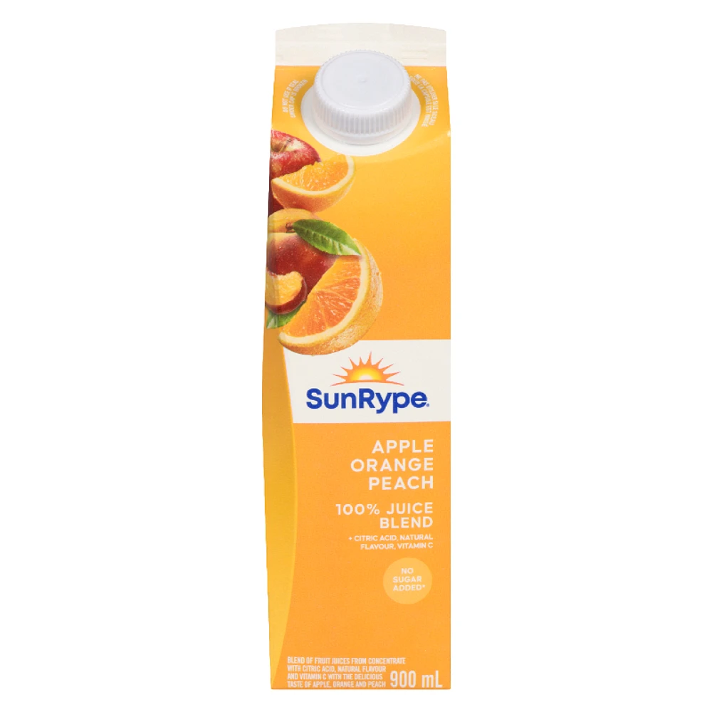 SunRype Fruit Juice - Apple Orange Peach - 900ml