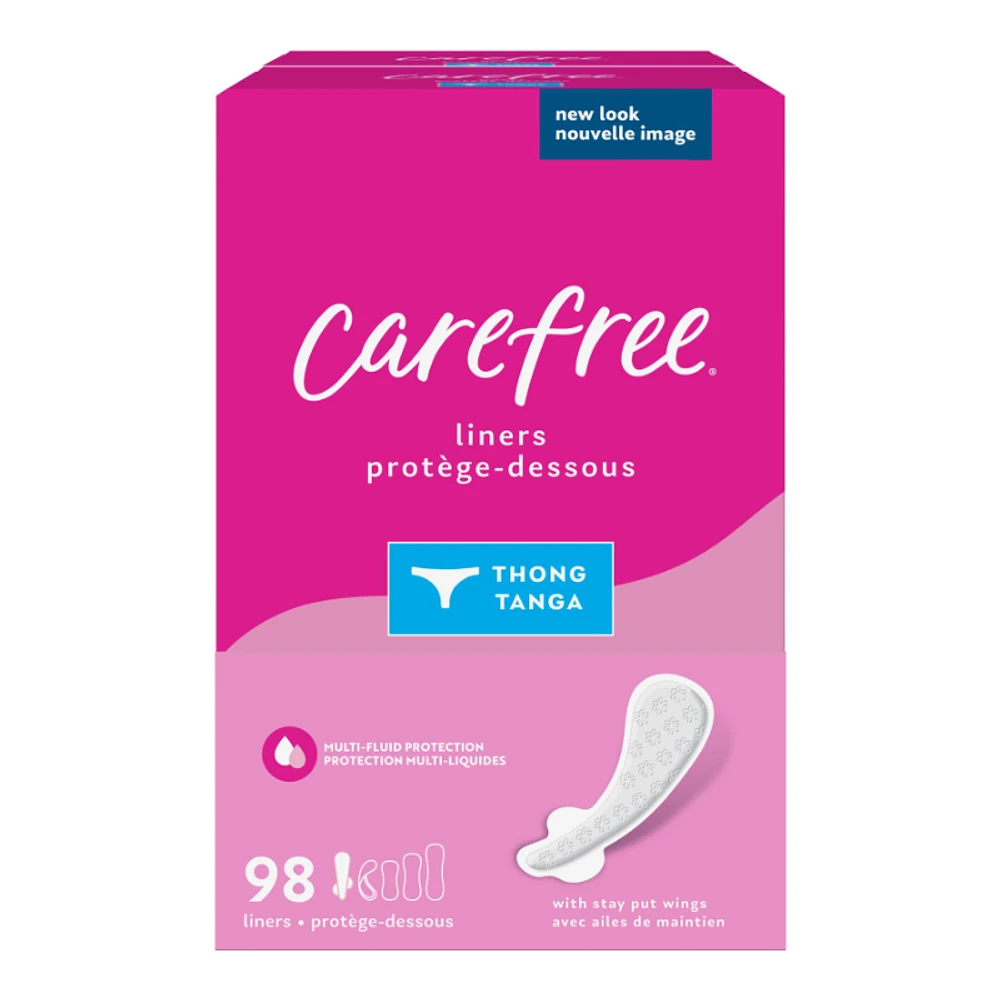 Carefree Thong Regular Pantyliners Unscented - 98s
