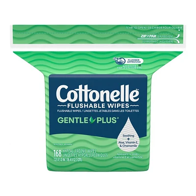 Cottonelle GentlePlus Cleaning Wipes - 168's