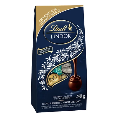 Lindt LINDOR DARK ASST'D CHOC BAG 240G