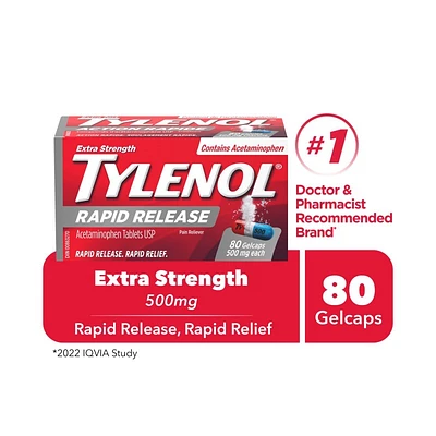 Tylenol Rapid Release Extra Strength Gel Capsules - 80's