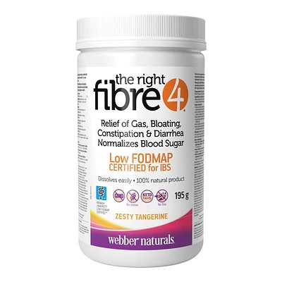 Webber Naturals The Right Fibre4 Powder - Zesty Tangerine - 195g