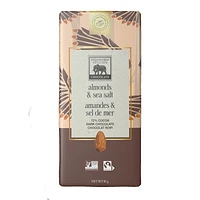 Endangered Species Chocolate - Owl - Dark Chocolate with Sea Salt & Almonds - 85g