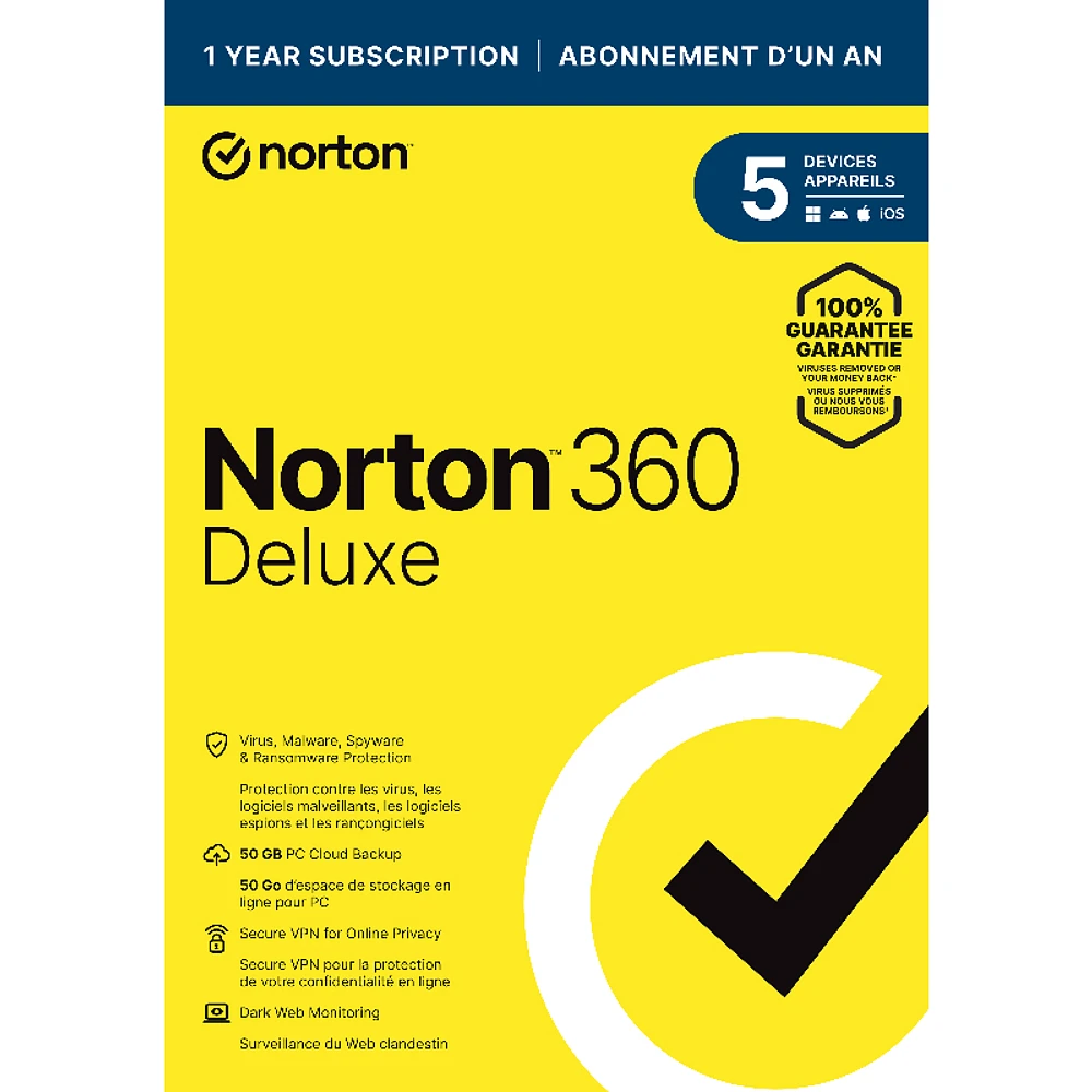 Norton 360 Deluxe - 5 Devices/1 Year - 21399985