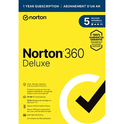 Norton 360 Deluxe - 5 Devices/1 Year - 21399985