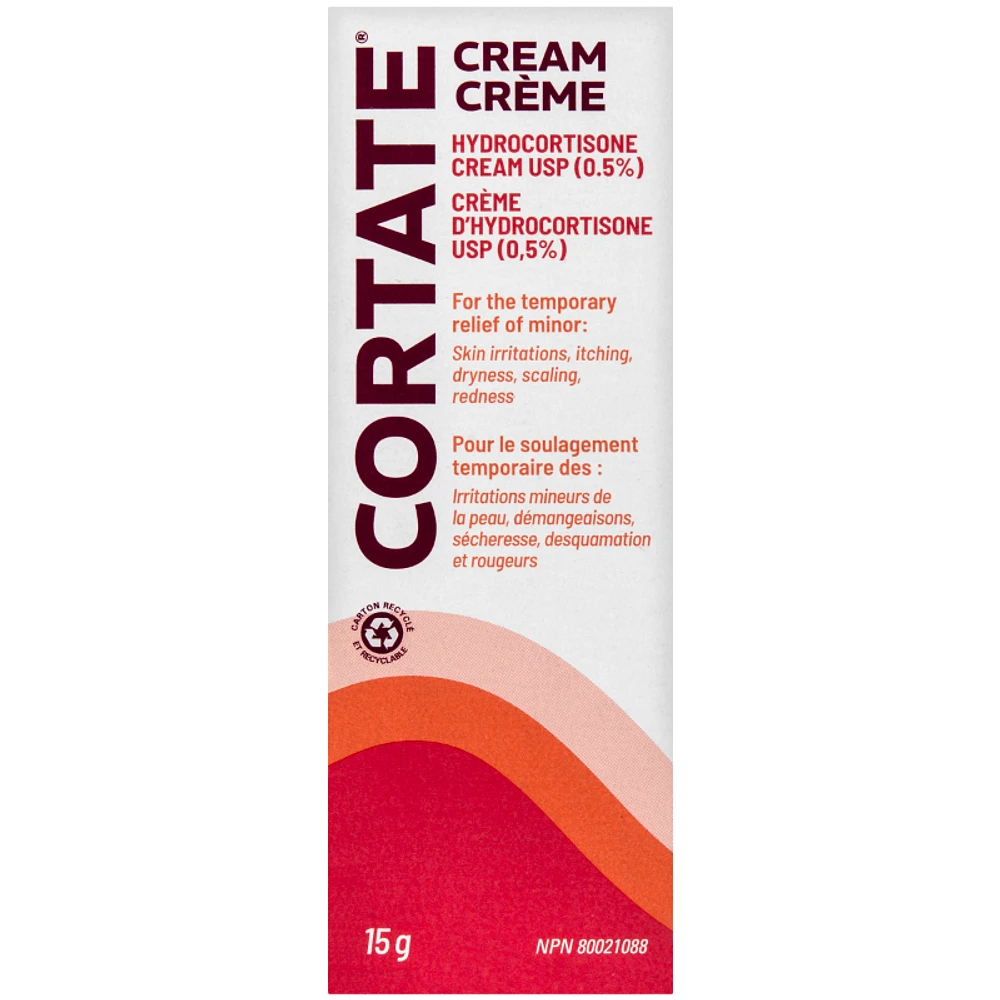 Cortate Hydrocortisone Cream 0.5% - 15g