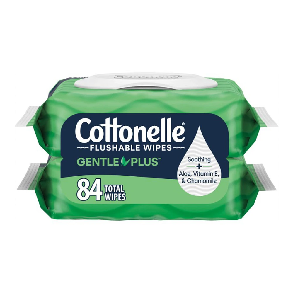 Cottonelle GentlePlus Cleaning Wipes - 2 x 42 Count