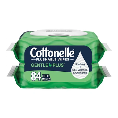 Cottonelle GentlePlus Cleaning Wipes - 2 x 42 Count