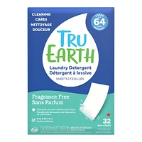 Tru Earth Laundry Detergent Ultra Concentrated Eco-Strips - Fragrance Free - 32 Loads
