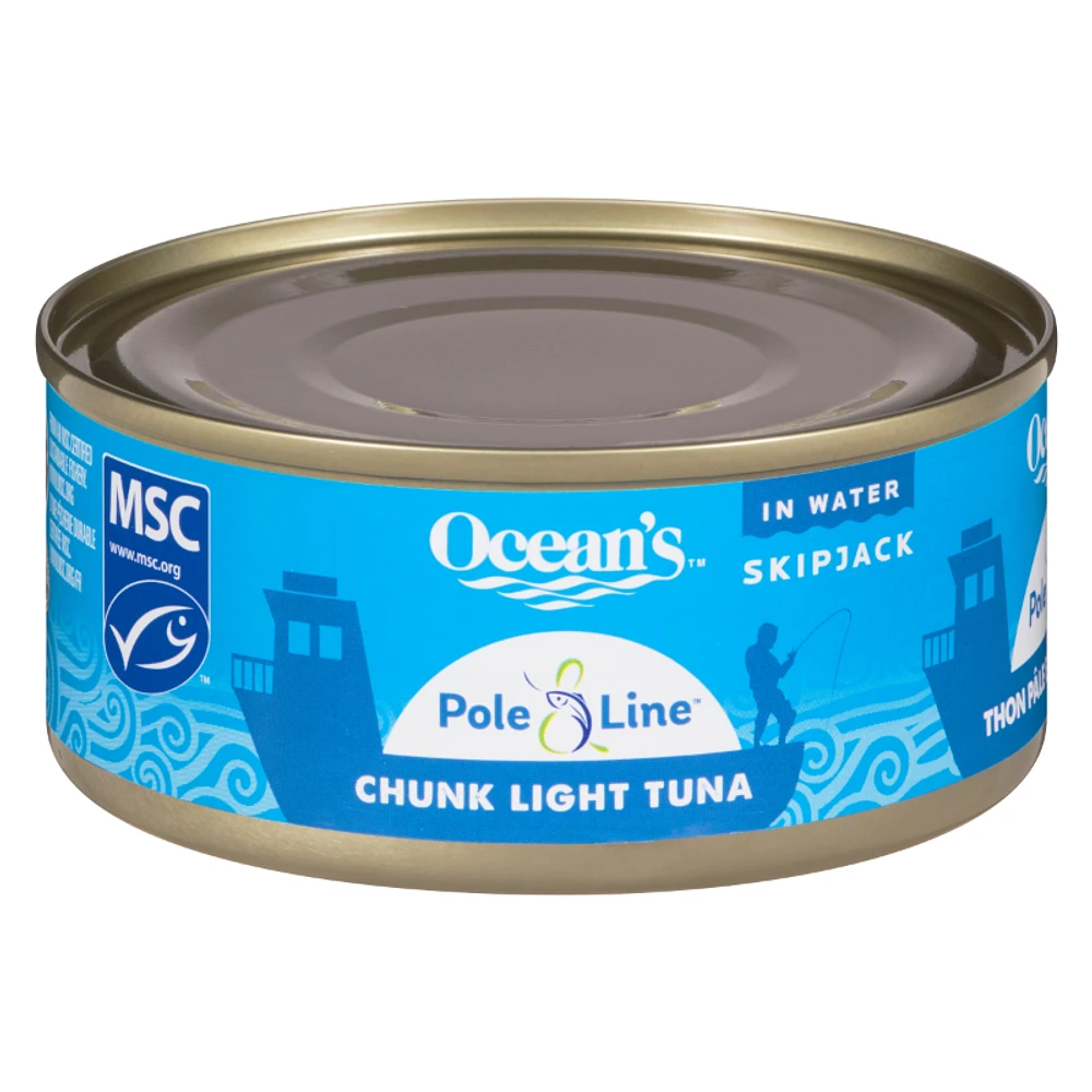 Ocean's Pole & Line Chunk Light Tuna in Water - 170g